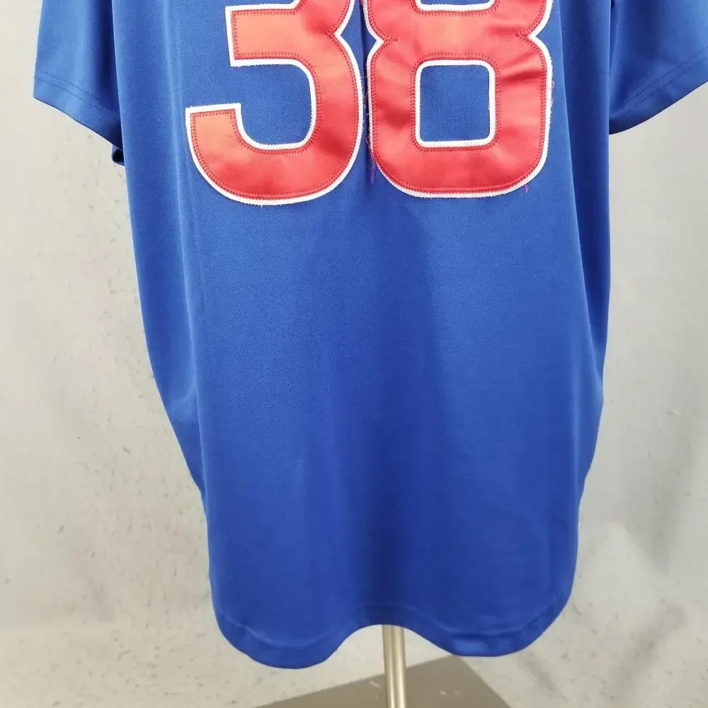 Chicago Cubs Jersey Mens 54‎ Blue MLB Baseball Carlos Zambrano 38 Stitched
